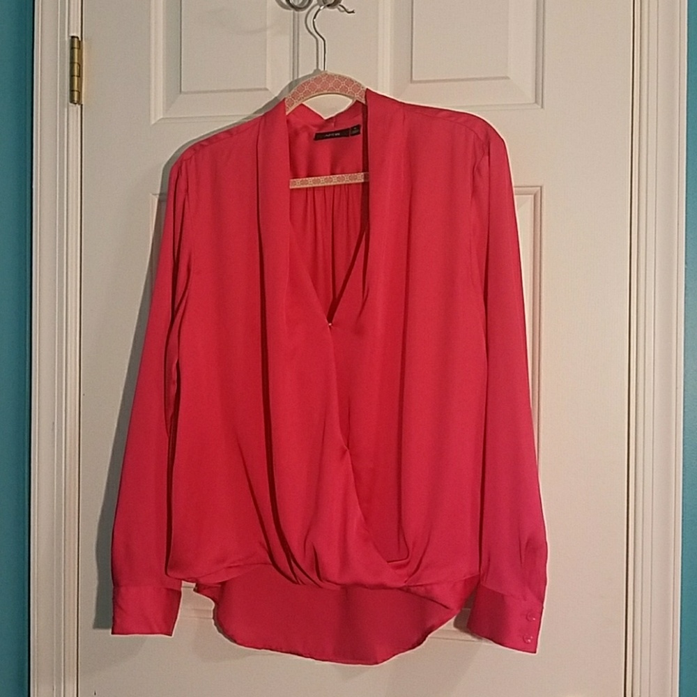 Hot Pink Silky Blouse